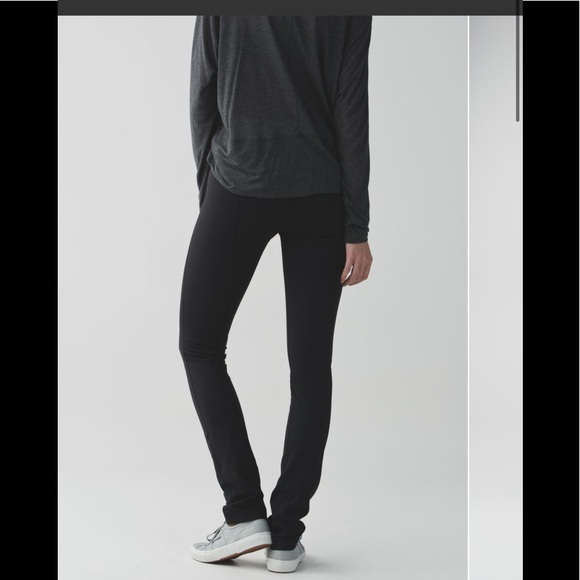 Lululemon Groove Pant II Roll Down Wide Waist High Pant Slim Leggings Stretch 6 - Picture 5 of 16
